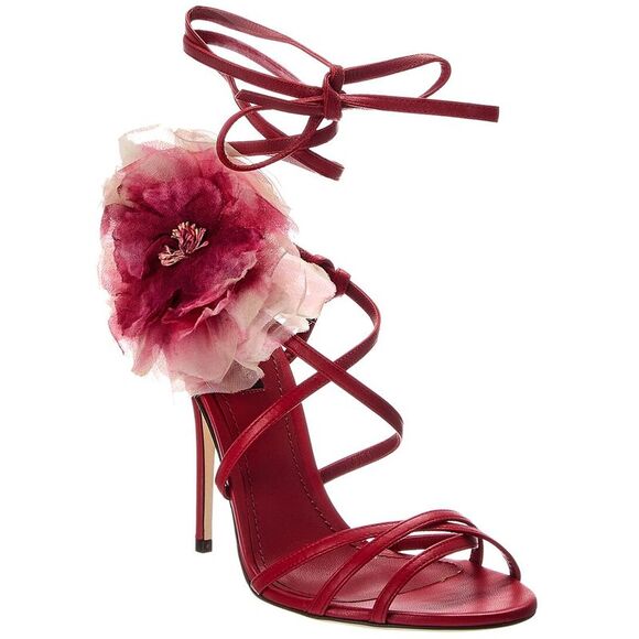 Dolce & Gabbana Shoes - Dolce & Gabbana Leather Sandal, Red